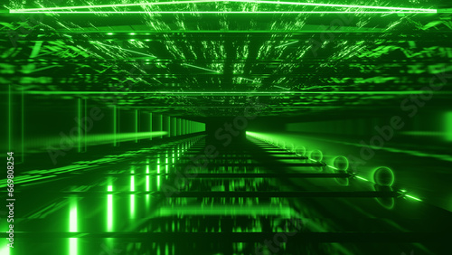 A Tunnel With Geometric Pan...