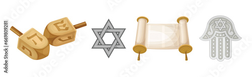 Israel Objects and Symbol of Culture Vector Set