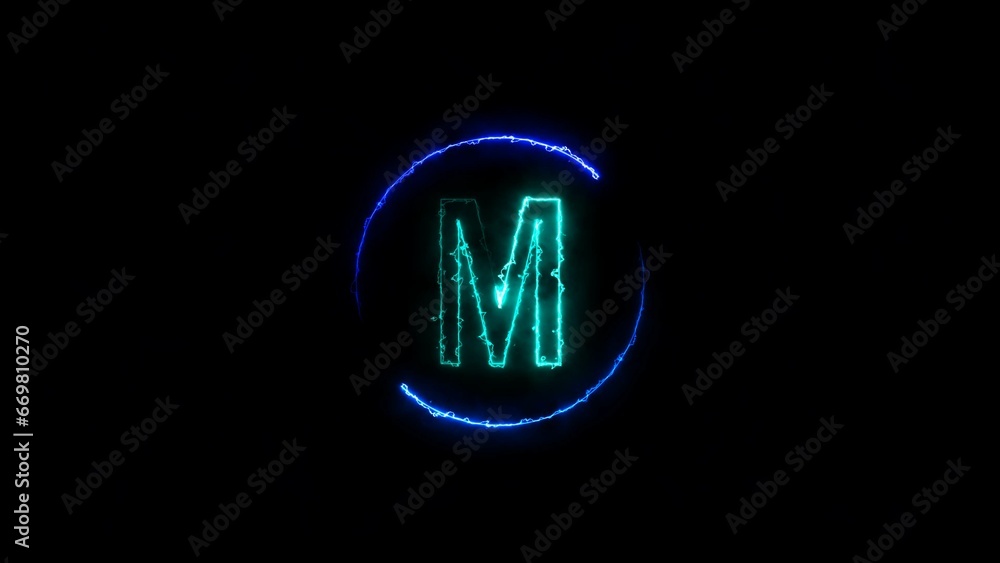 Abstract beautiful neon light letter background illustration. Abstract beautiful neon light letter background illustration.