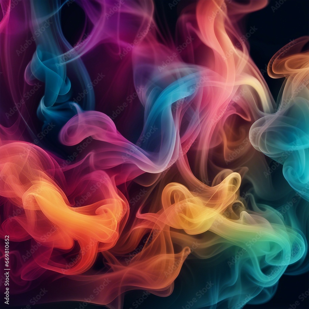 colorful gradation flowing smoke illustration background