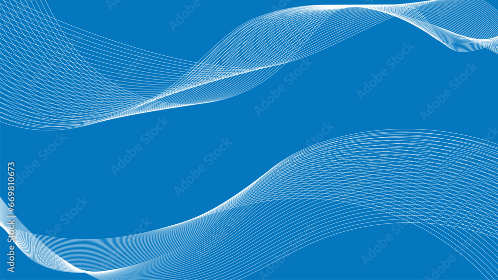Obraz premium Abstract blue wave background