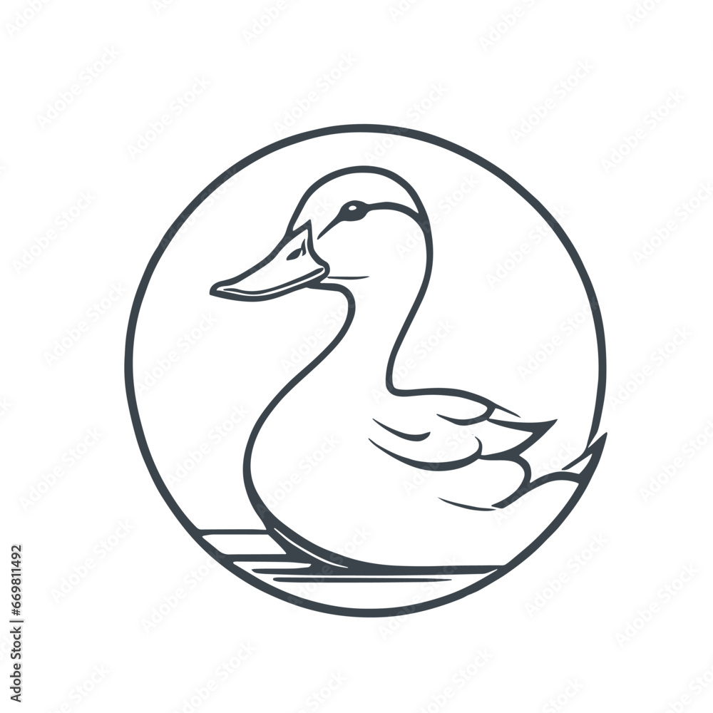 Duck symbolizing art design stock illustration Duck symbolizing art design stock illustration