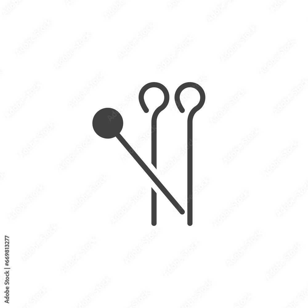 Sewing Pins vector icon Sewing Pins vector icon