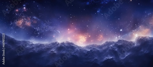 Colorful high definition starry night sky outer space background