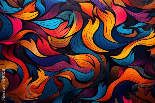 vibrant abstract pattern. Generative AI