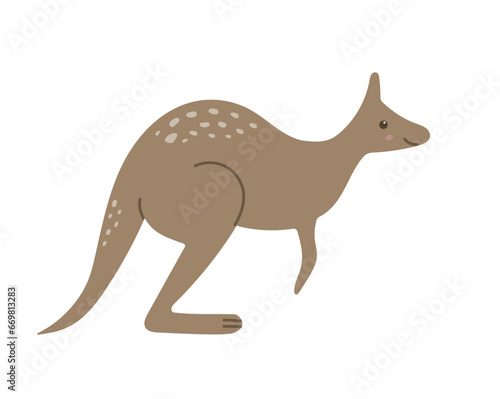 Cute kangaroo illustration in vector