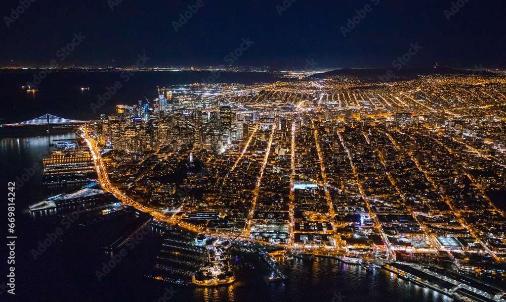 San Francisco / SF Bay Cityscape at Night 