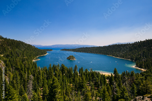 Lake Tahoe - Emerald Bay / Fennette Island on Summer Day 