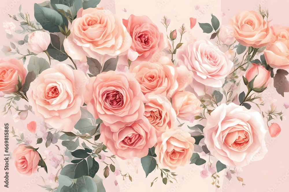 Fototapeta premium bouquet of roses