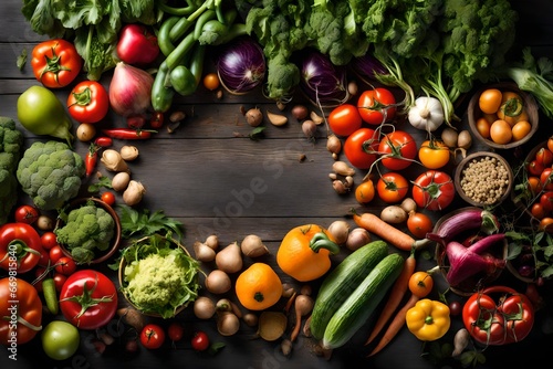 vegetables on the table