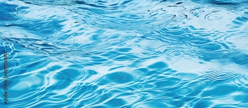 Details of rippling blue pool water photo