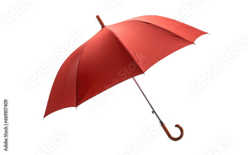 Amazing Red Golf Umbrella Isolated on Transparent Background PNG.