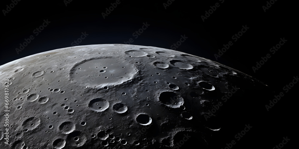 Lunar Crater Landscape on the Moon,,
Moon's Pockmarked Landscape Generative Ai - obrazy, fototapety, plakaty 