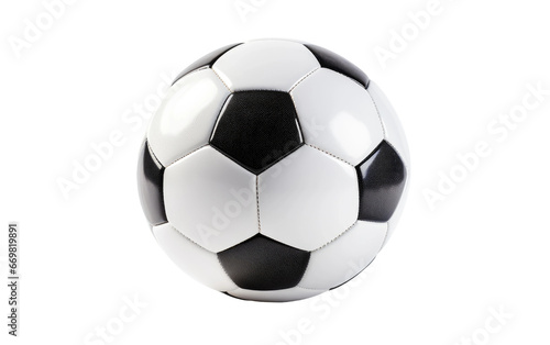 Stunning Soccer Football in Color of White and Black 3D Character Isolated on Transparent Background PNG.