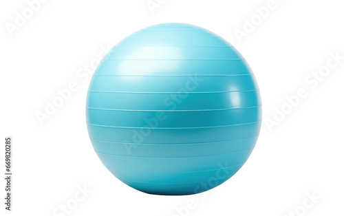 Beautiful Blue Stability Ball 3D Character Isolated on Transparent Background PNG.