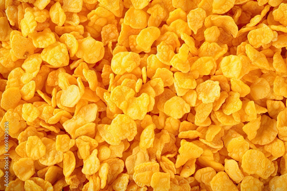 Corn flakes background. Generative AI image Corn flakes background. Generative AI image