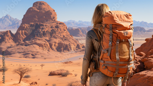 Adventurous journey in the desert landscape