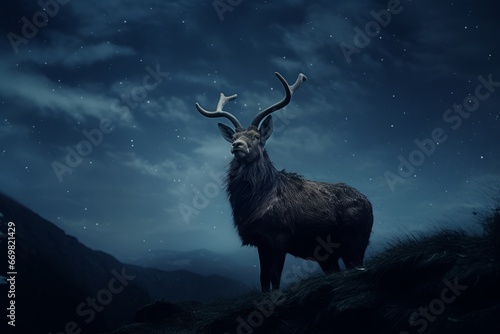 deer in the night sky © Kishore Newton