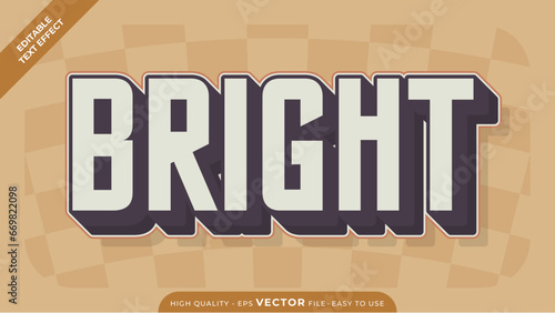 Editable Vintage Text Effect - Retro old school cartoon text in groovy style