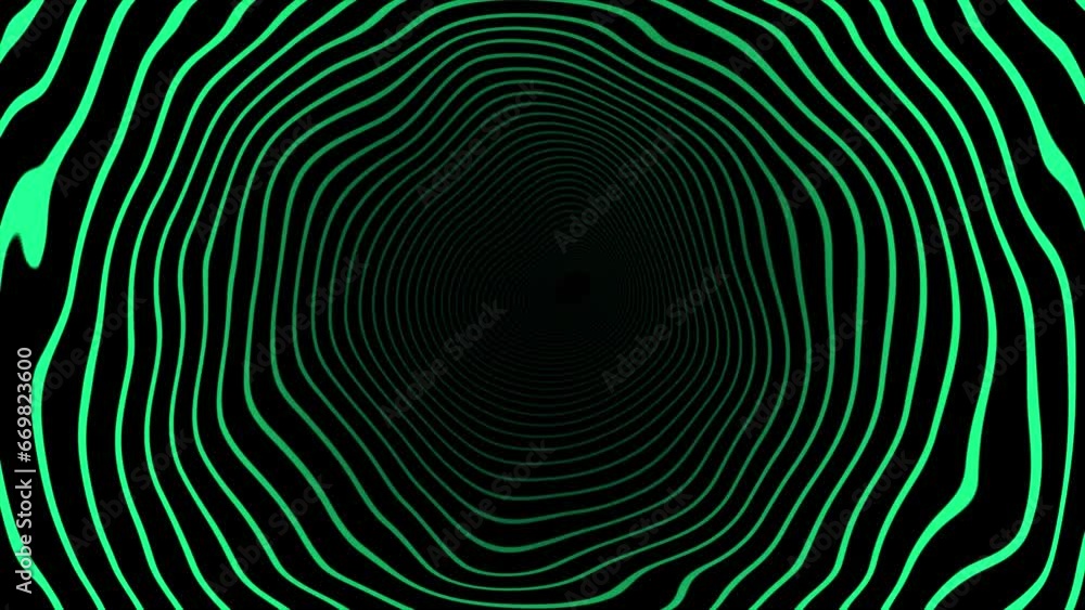 Turquoise color circular rings hi-tech tunnel futuristic pattern on black background Turquoise color circular rings hi-tech tunnel futuristic pattern on black background