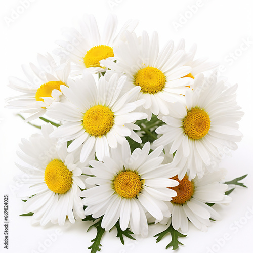 daisies on white background