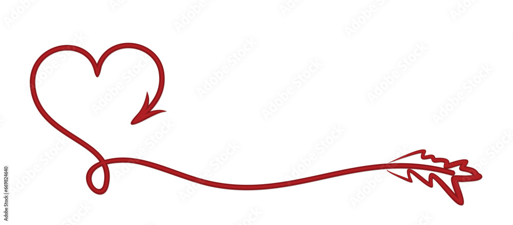 The arrow symbol in the shape of a heart.
The arrow symbol in the shape of a heart.