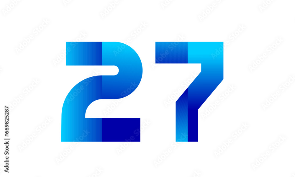 Obraz premium Tech Logo Modern Blue Gradient