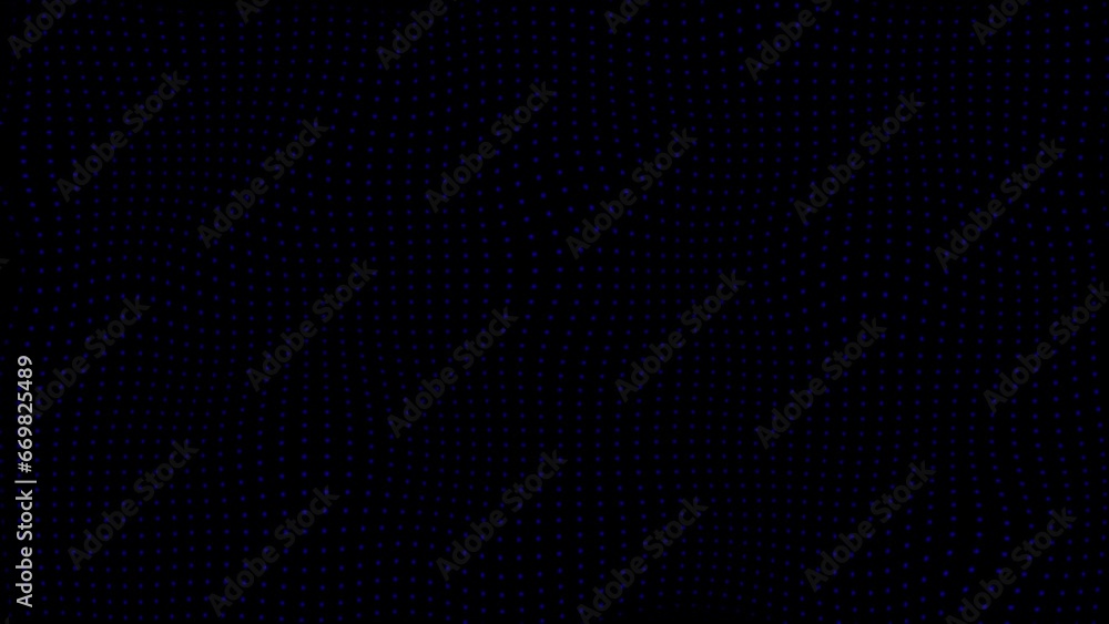 simple hi-tech wiggly movement Blue circular minimal dots on black background simple hi-tech wiggly movement Blue circular minimal dots on black background