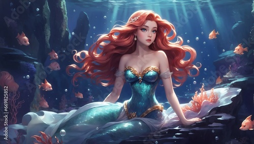 Mermaid in the sea