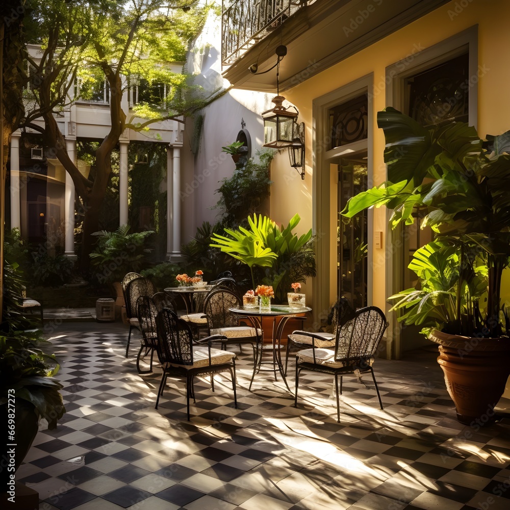 Fototapeta premium street cafe