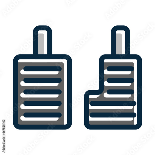 Car Pedals Vector Thick Line Filled Colors Icon Design Vector Thick Line Filled Colors Icon Design