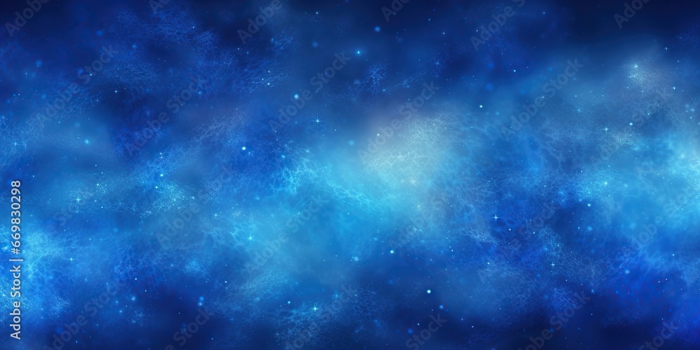 Digital Universe in Cosmic Blues: An abstract digital interpretation of the universe in cosmic shades of blue, with a clear area at the bottom for promotional conten , abstract wallpaper background
