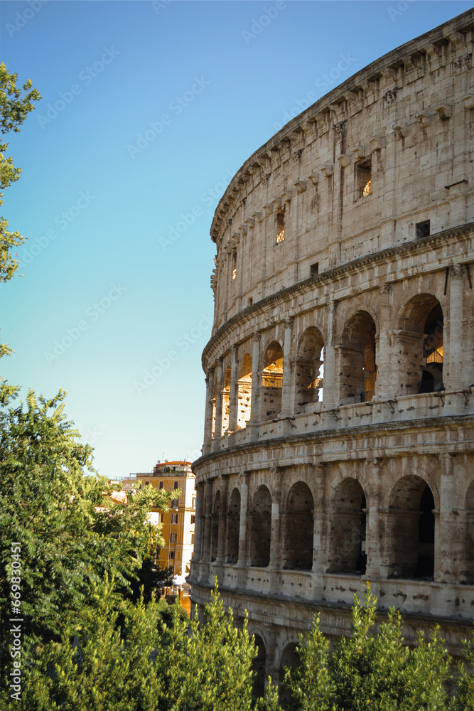 Coliseum Rome Sunday Italy Architecture
