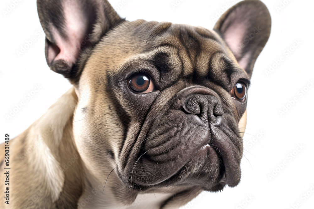 Portrait of fawn colored French Bulldog dog