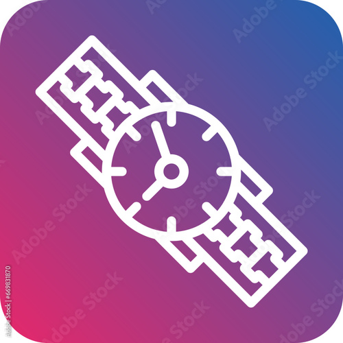 Vector Design Wristwatch Icon Style