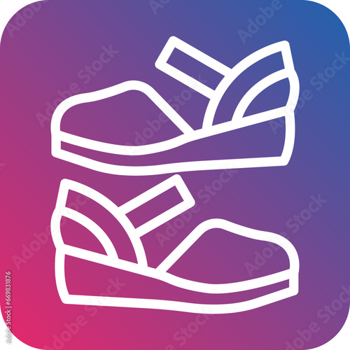 Vector Design Women Shoes Icon Style