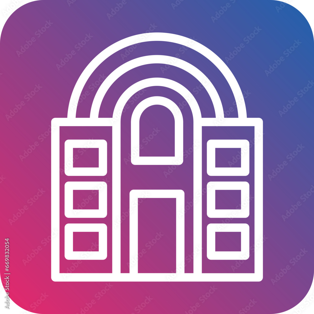 Vector Design Old Building Icon Style Vector Design Old Building Icon Style