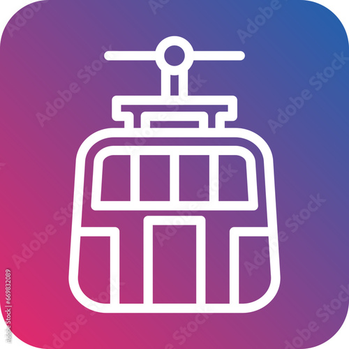 Vector Design Cable Car Icon Style
