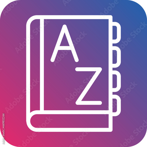 Vector Design Dictionary Icon Style