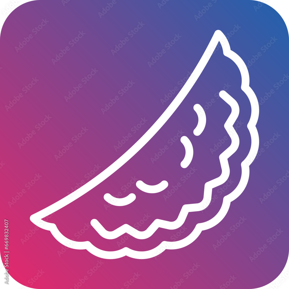 Vector Design Empanada Icon Style Vector Design Empanada Icon Style