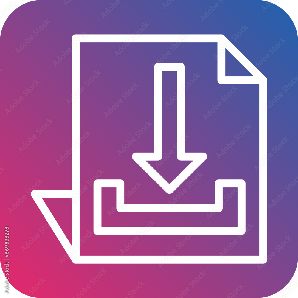 Fototapeta premium Vector Design Download File Icon Style