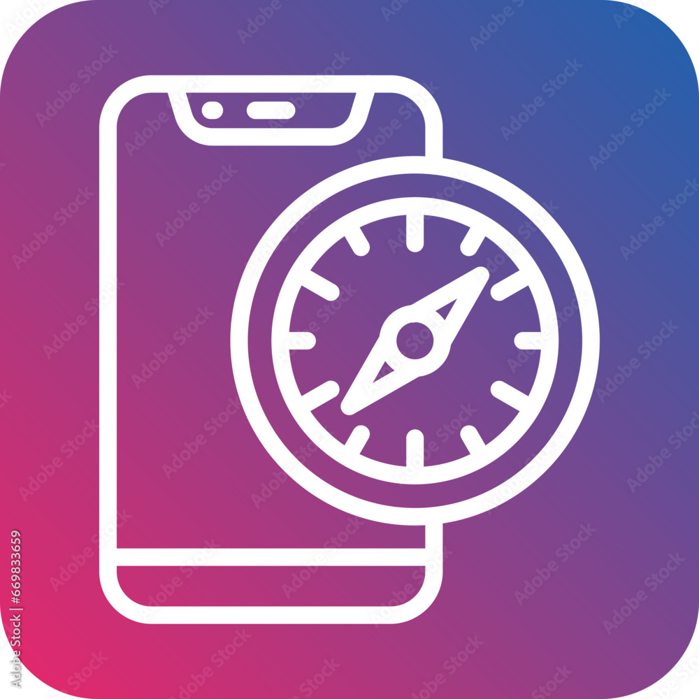 Vector Design Compass App Icon Style Vector Design Compass App Icon Style