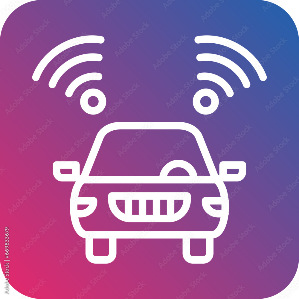 Vector Design Connected Vehicle Icon Style Vector Design Connected Vehicle Icon Style