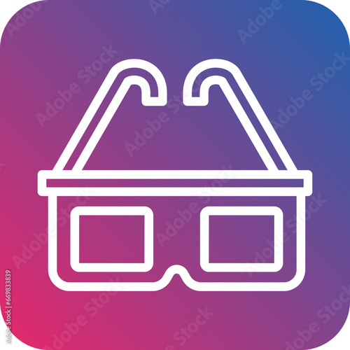 Vector Design 3d Glasses Icon Style
