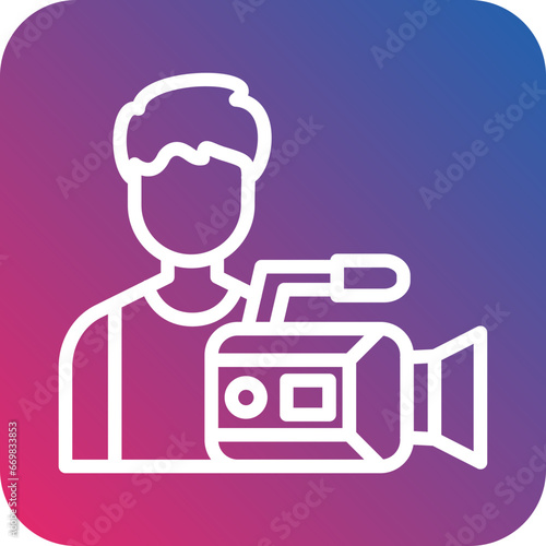 Vector Design Camera Operator Icon Style