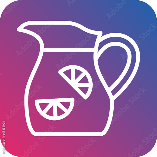 Vector Design Lemonade Jug Icon Style