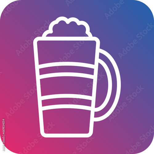 Vector Design Latte Macchiato Icon Style