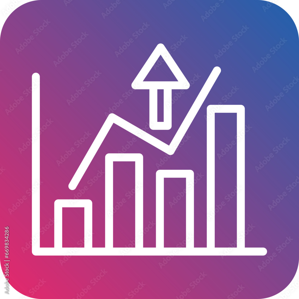 Vector Design Growth Diagram Icon Style Vector Design Growth Diagram Icon Style