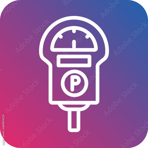 Vector Design Parking Meter Icon Style
