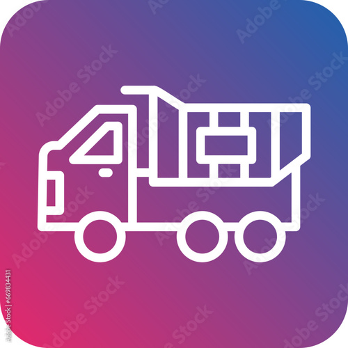 Vector Design Dump Truck Icon Style